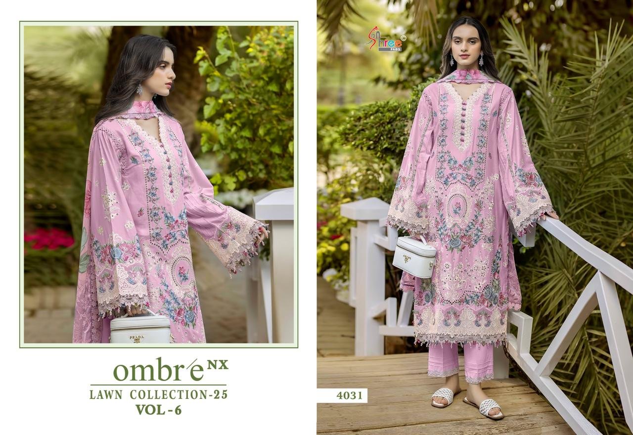 OMBRE LAWN COLLECTION 2025 VOL6 NX SHREE (Chiffon Dupatta) - Image 3