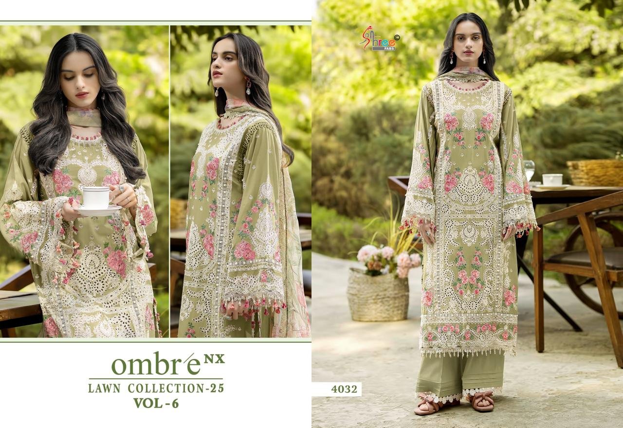 OMBRE LAWN COLLECTION 2025 VOL6 NX SHREE (Chiffon Dupatta) - Image 5
