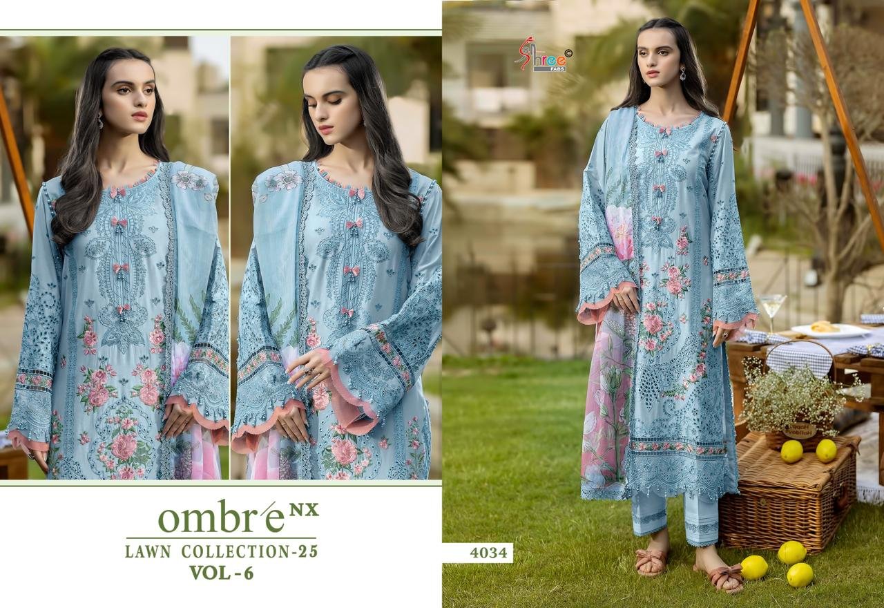 OMBRE LAWN COLLECTION 2025 VOL6 NX SHREE (Chiffon Dupatta) - Image 6