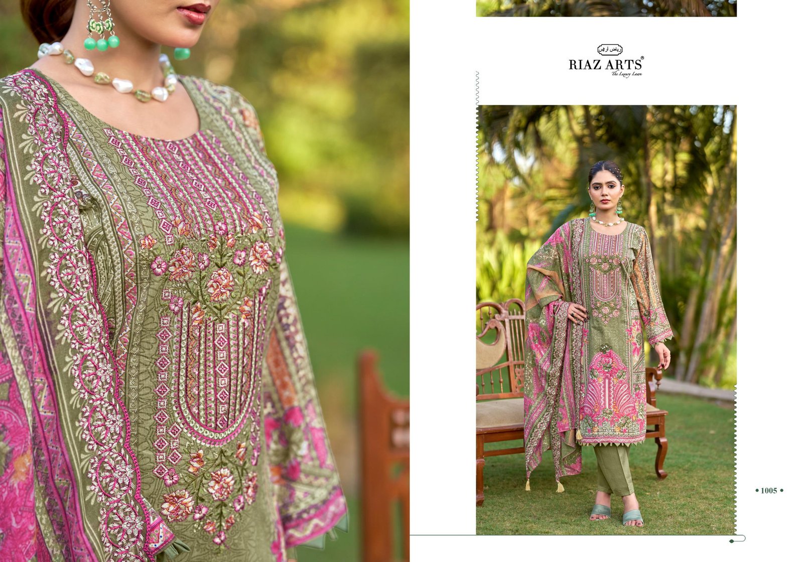 BIN SAEED FARMAISH 2 RIAZ ARTS (Cotton Dupatta) - Image 4