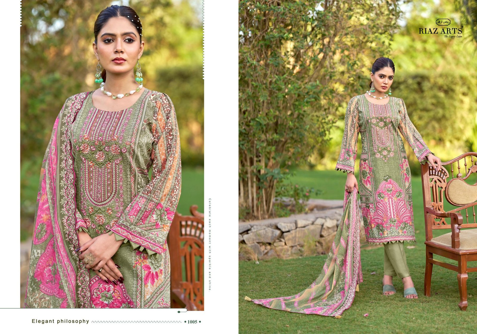 BIN SAEED FARMAISH 2 RIAZ ARTS (Cotton Dupatta) - Image 5