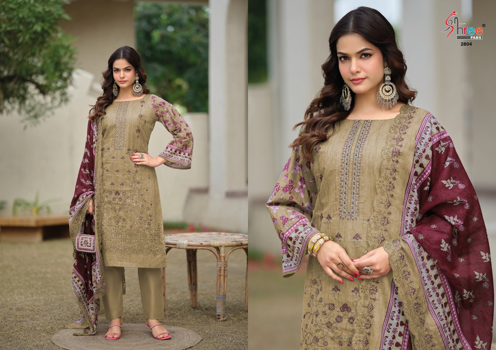 BIN SAEED LAWN COLLECTION VOL 28 SHREE (Cotton Dupatta) - Image 4