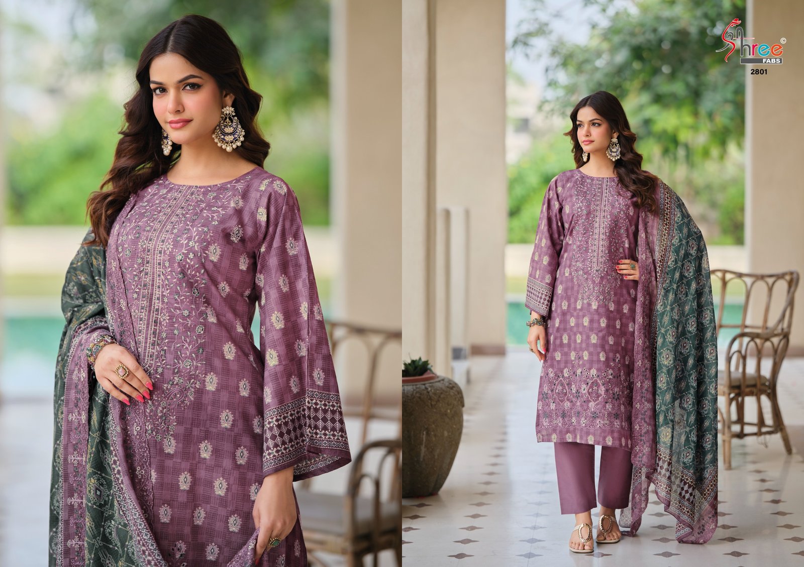 BIN SAEED LAWN COLLECTION VOL 28 SHREE (Cotton Dupatta) - Image 7