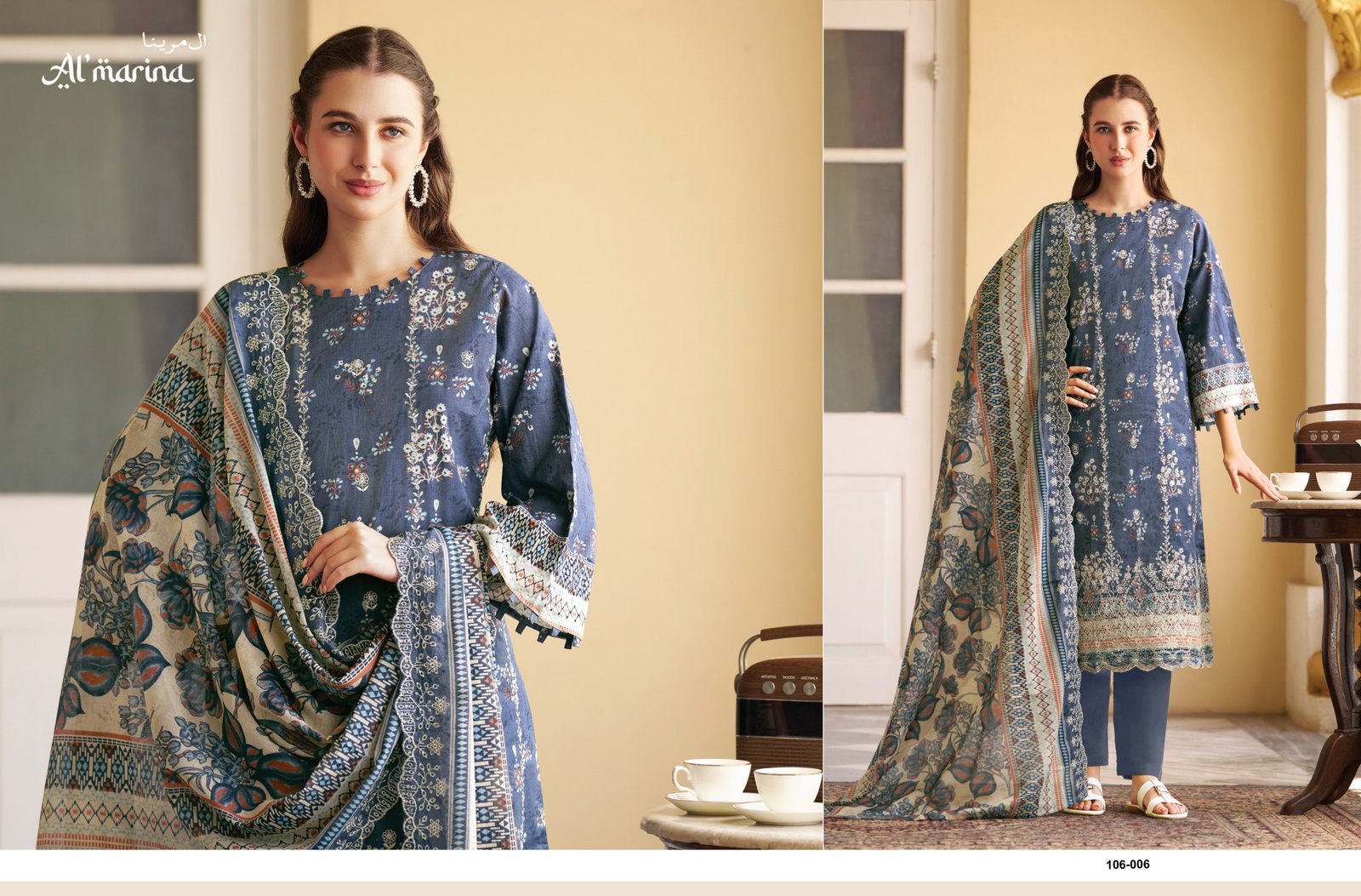 CHIKANKARI VOL 4 ALMARINA (cotton Dupatta) - Image 10