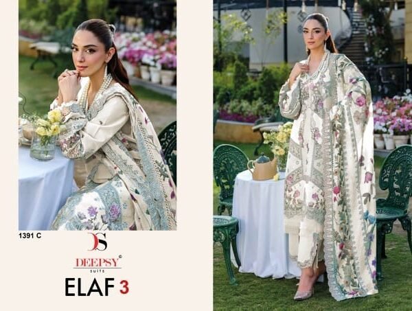 ELAF LUXURY SUPER HIT LAWN DEEPSY 1391 NEW COLOURS