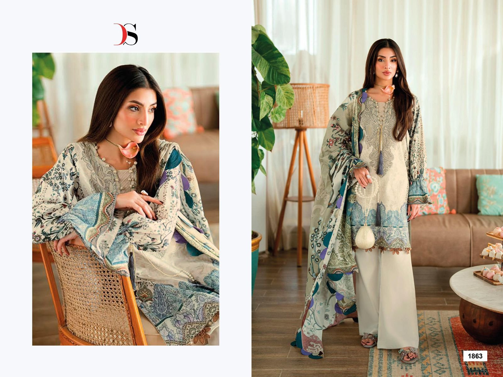 JADE URBAN LAWN 9 DEEPSY SUITS (Chiffon Dupatta) - Image 11