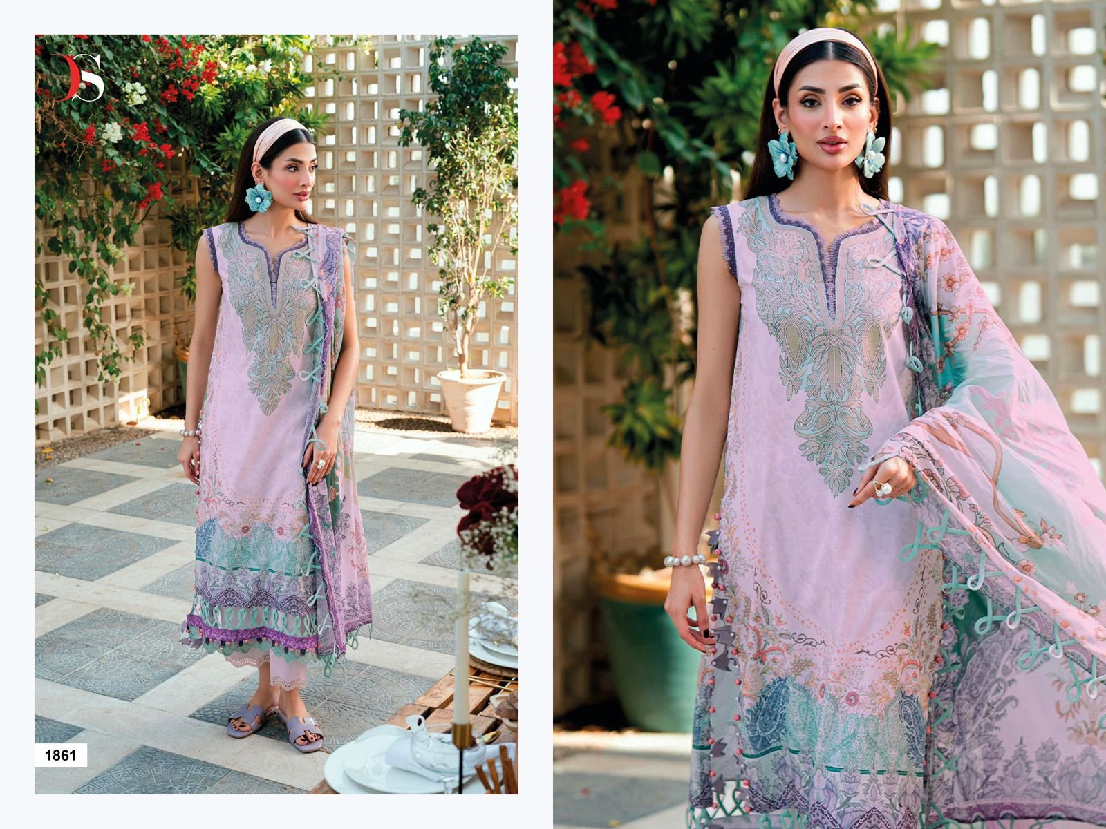 JADE URBAN LAWN 9 DEEPSY SUITS (Chiffon Dupatta) - Image 14