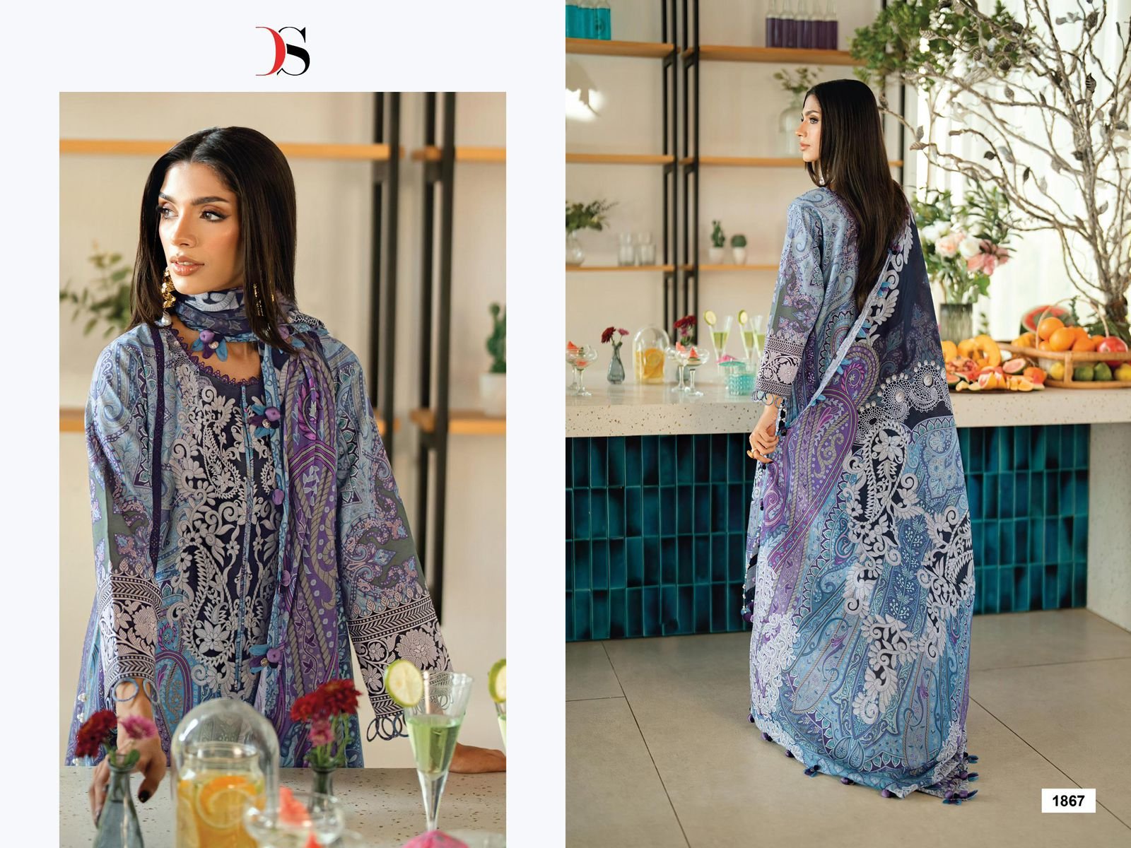 JADE URBAN LAWN 9 DEEPSY SUITS (Chiffon Dupatta) - Image 5