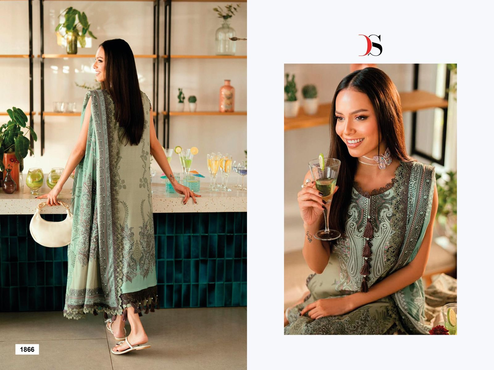 JADE URBAN LAWN 9 DEEPSY SUITS (Chiffon Dupatta) - Image 6