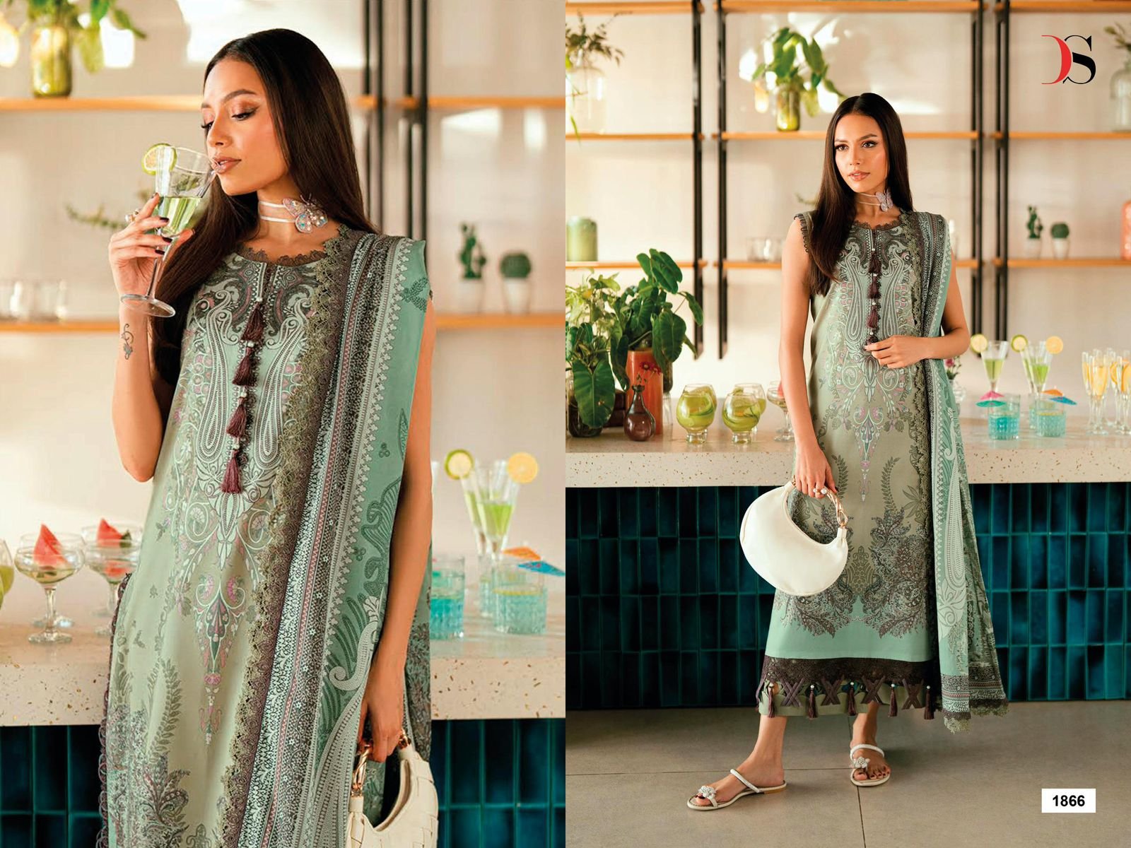 JADE URBAN LAWN 9 DEEPSY SUITS (Chiffon Dupatta) - Image 7