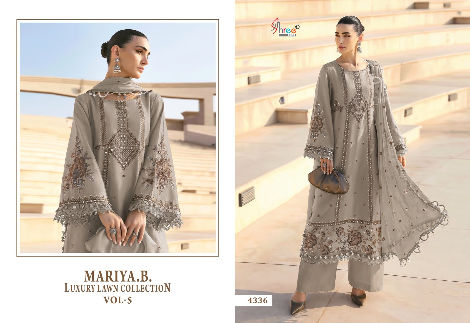 MARIYA.B.LUXURY LAWN COLLECTION VOL 5 SHREE (Cotton Dupatta) - Image 9
