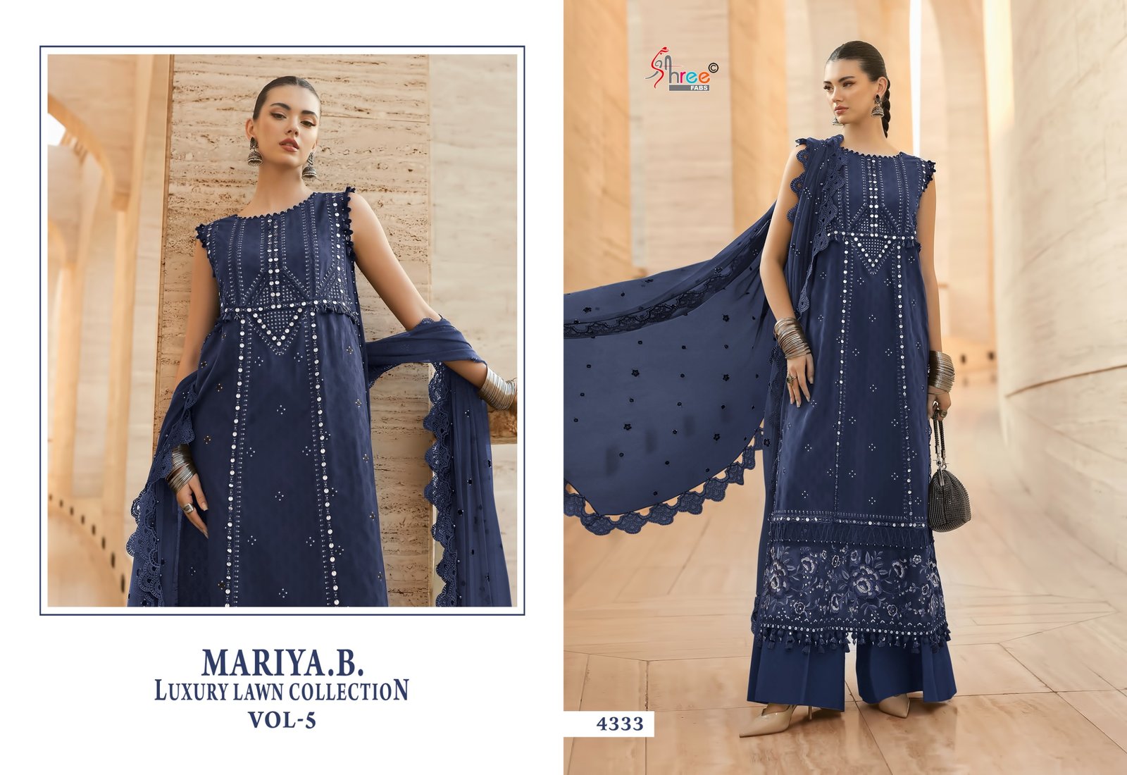 MARIYA.B.LUXURY LAWN COLLECTION VOL 5 SHREE (Cotton Dupatta) - Image 5