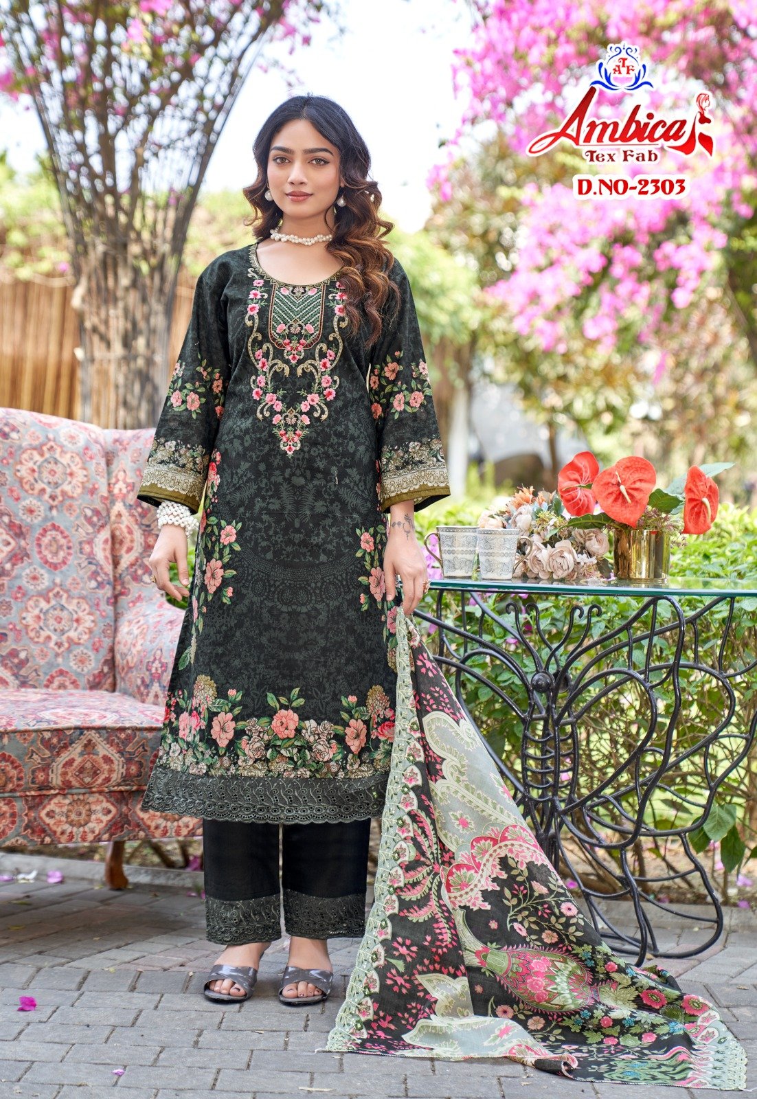MARYAM 23 AMBICA TEX (cotton Dupatta) - Image 16