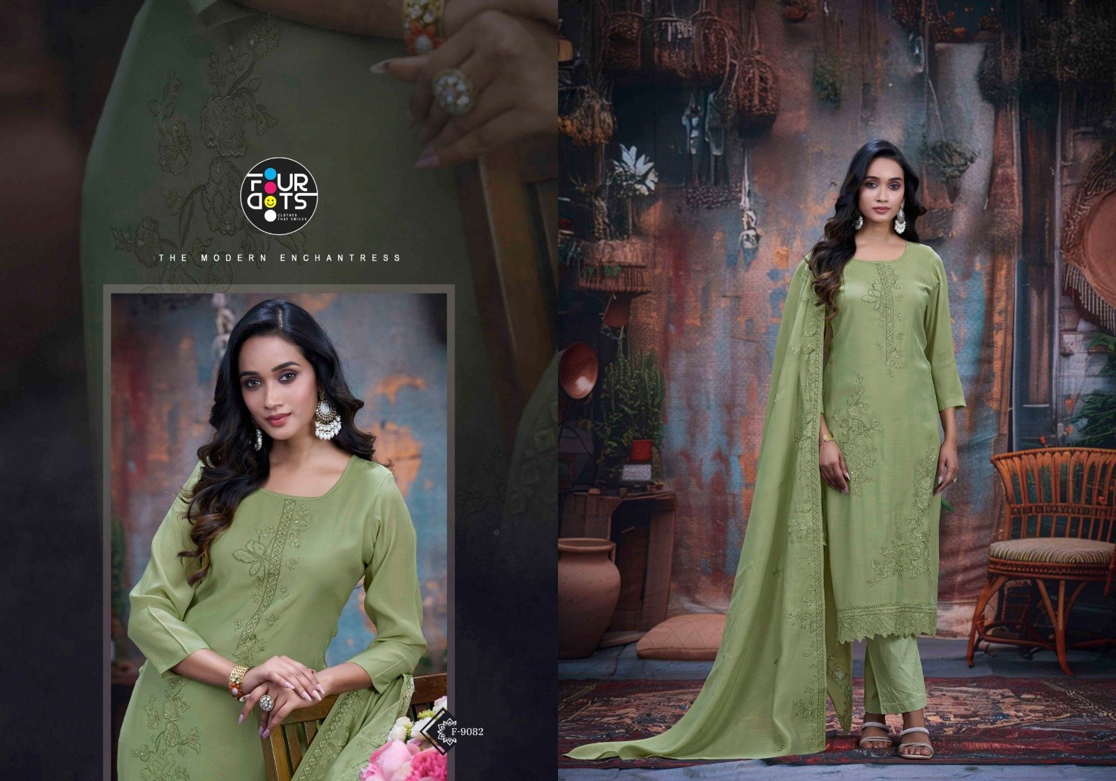 ADORA FOURDOTS (Cotton dupatta) - Image 3