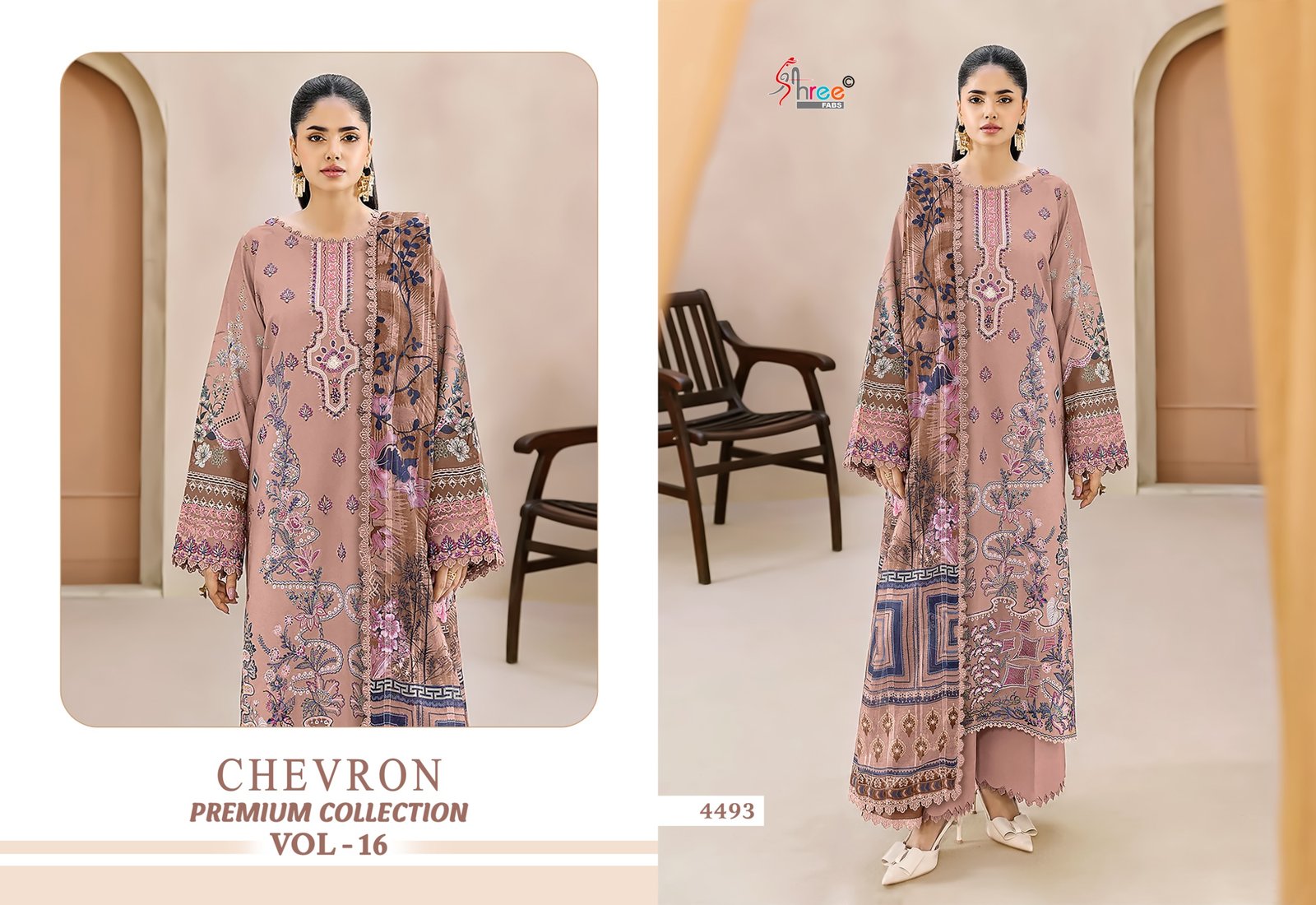 CHEVRON PREMIUM COLLECTION SHREE VOL 16 SHREE (chiffon Dupatta) - Image 3