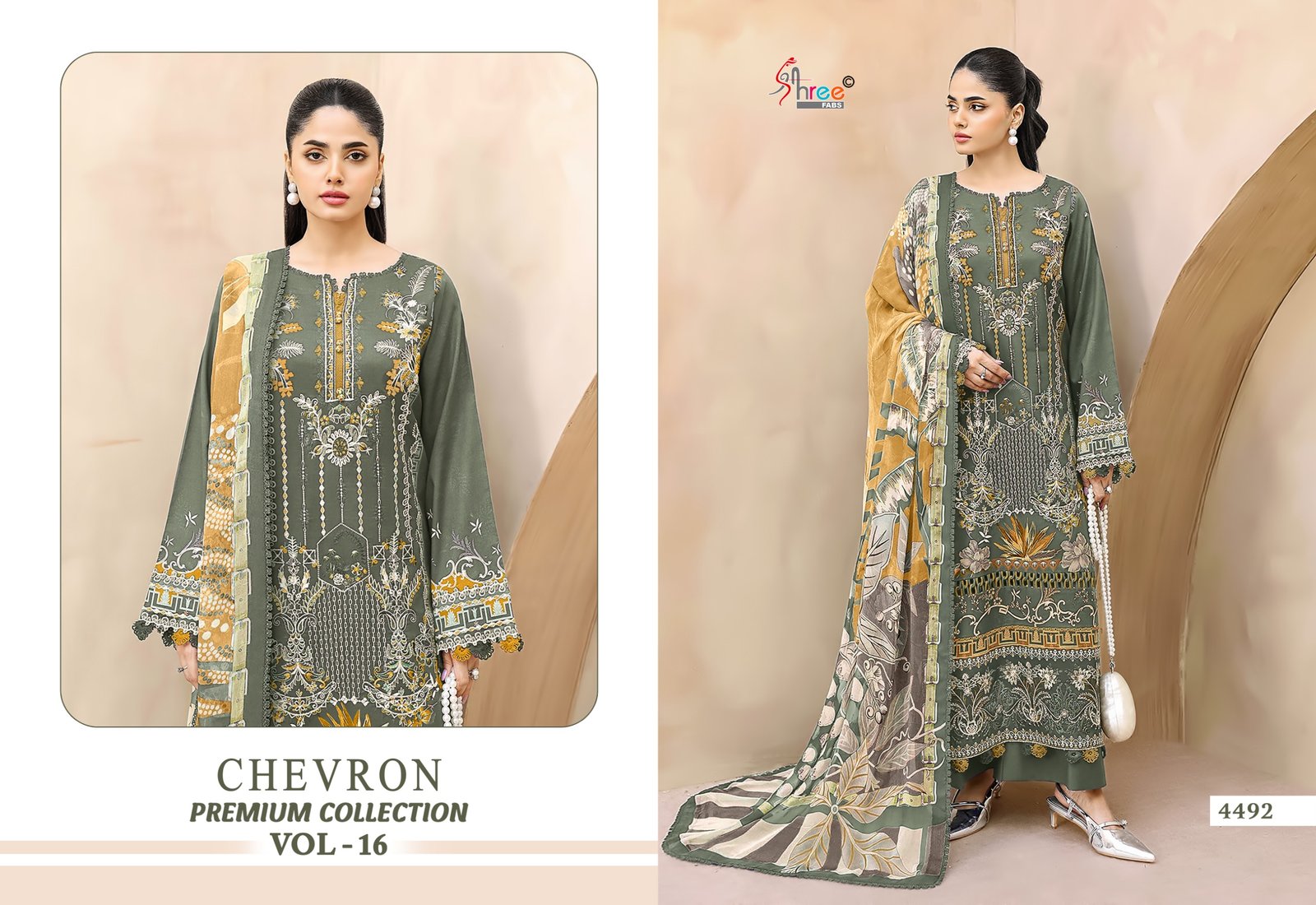 CHEVRON PREMIUM COLLECTION SHREE VOL 16 SHREE (chiffon Dupatta) - Image 11