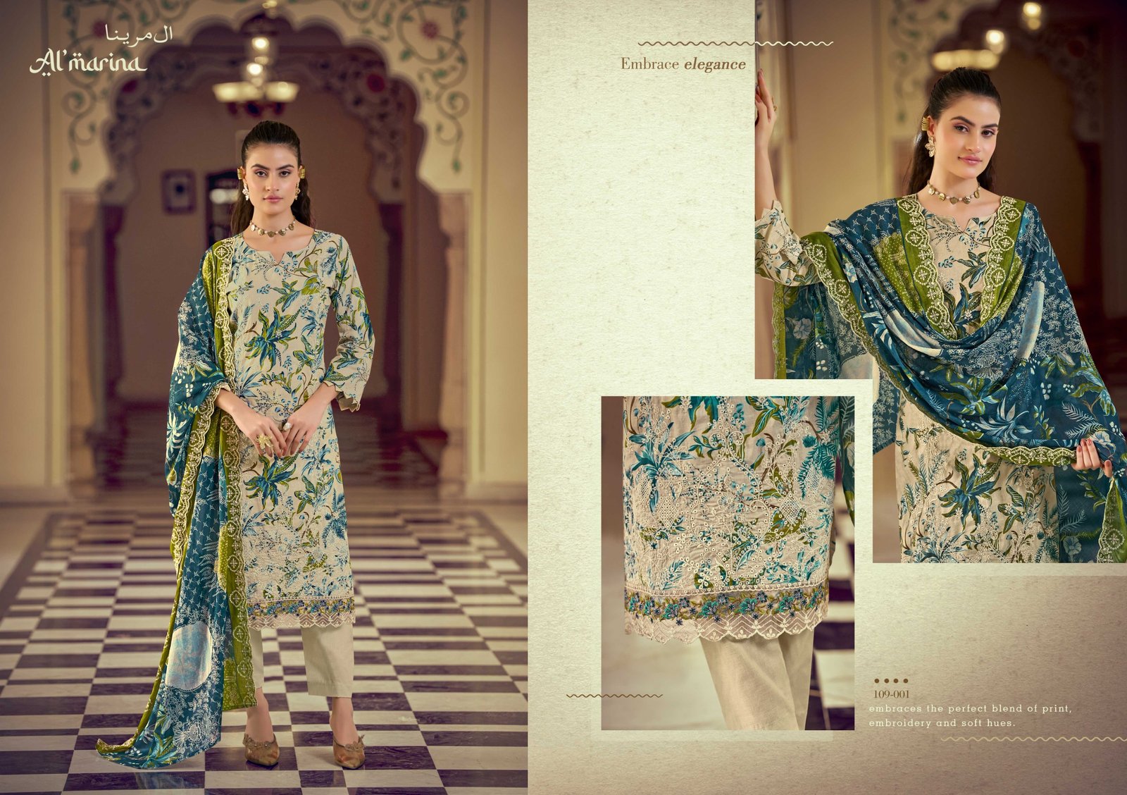 CHIKANKARI VOL 5 ALMARINA (cotton Dupatta) - Image 4