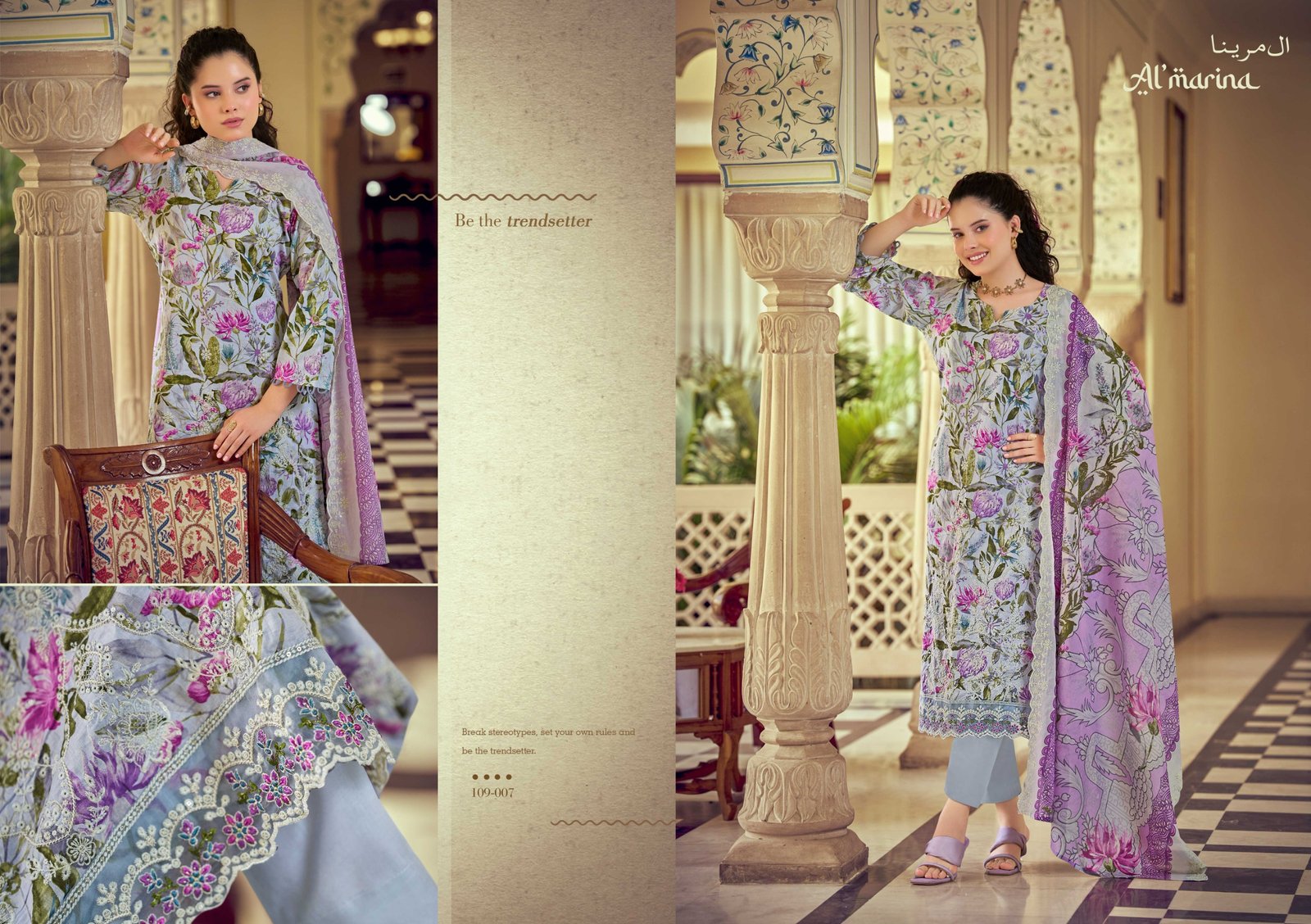 CHIKANKARI VOL 5 ALMARINA (cotton Dupatta) - Image 7