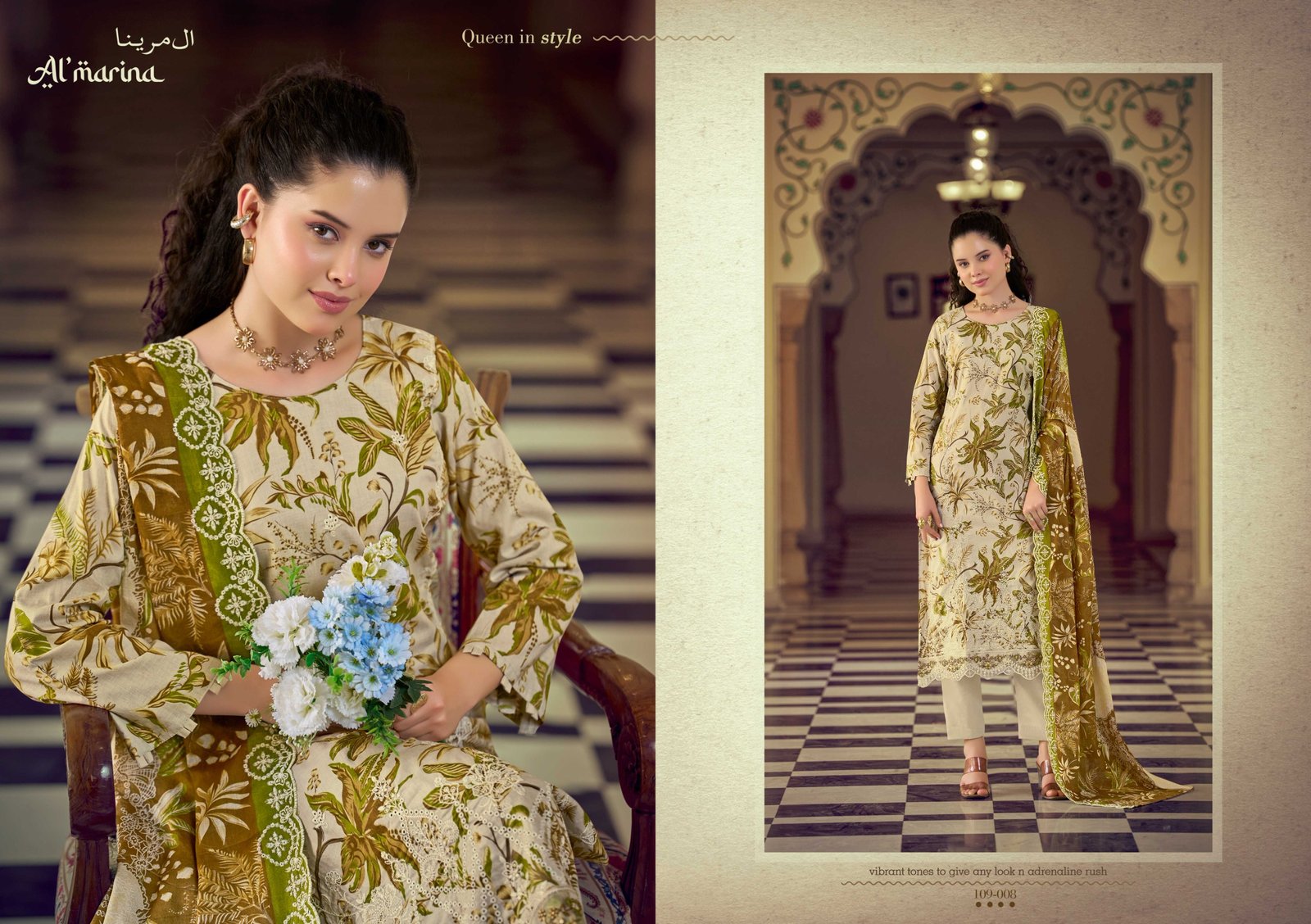 CHIKANKARI VOL 5 ALMARINA (cotton Dupatta) - Image 9