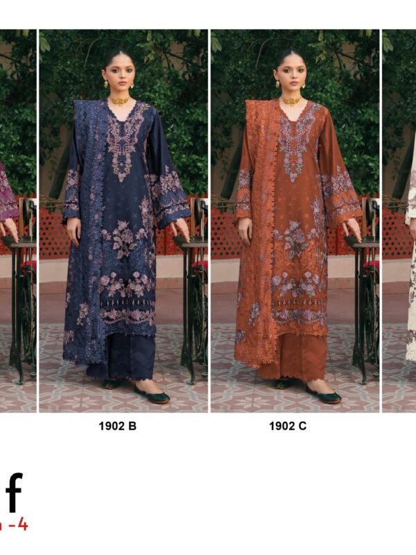 ELAF PREMIUM 4 LUXURY LAWN DEEPSY SUITS 1902