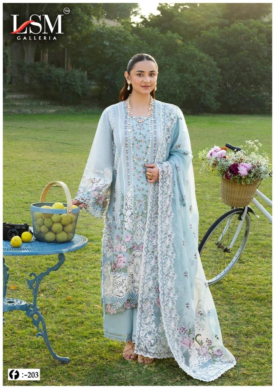 FIRDOUS QUEEN EXCLUSIVE HEAVY LAWN COLLECTION VOL 20 LSM (cotton Dupatta) - Image 14