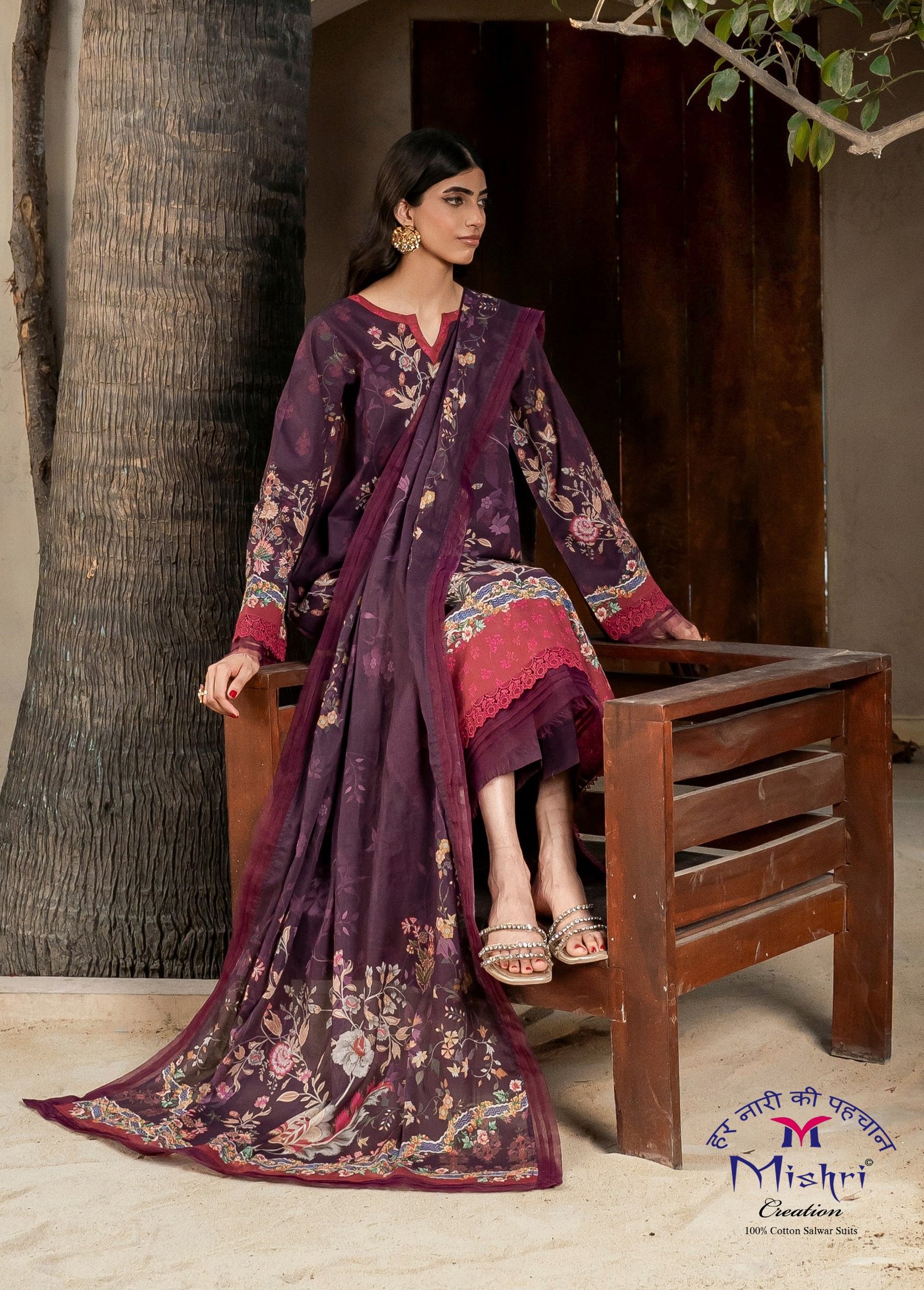 FLORA 8 MISHRI (Cotton Dupatta) - Image 13