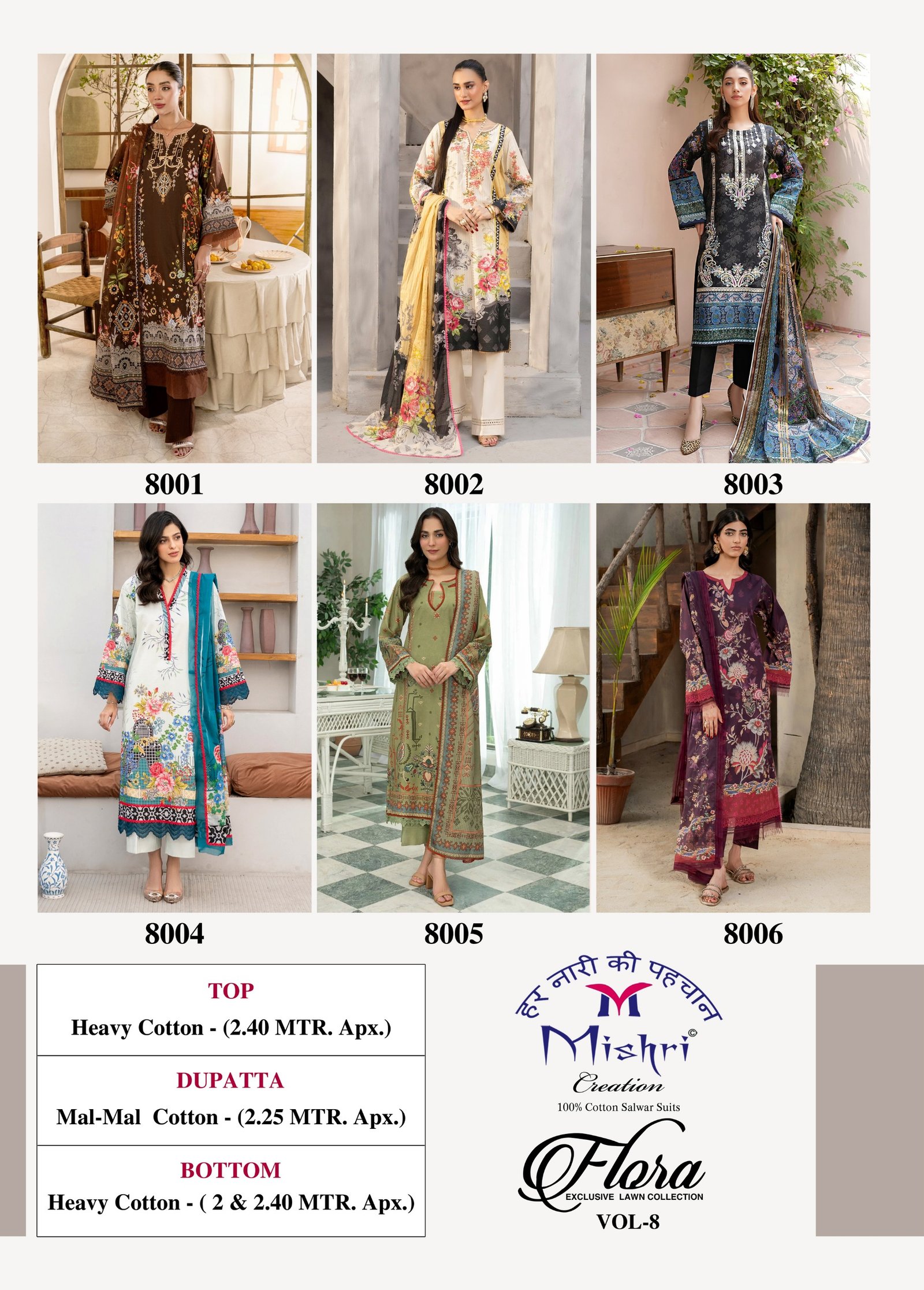FLORA 8 MISHRI (Cotton Dupatta) - Image 5