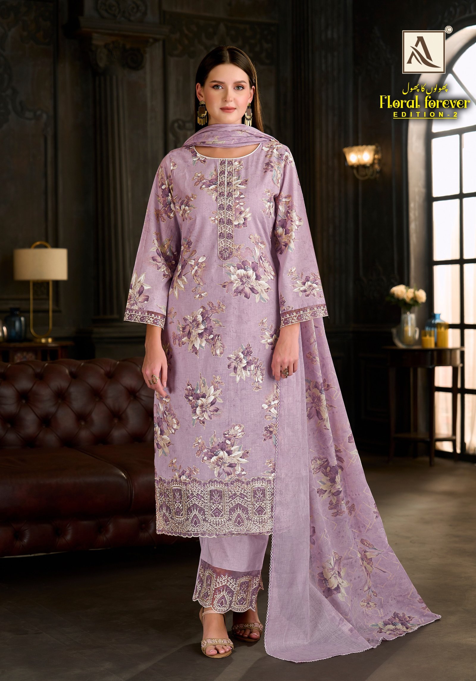 FLORAL FOREVER 2 ALOK (Cotton Dupatta) - Image 10