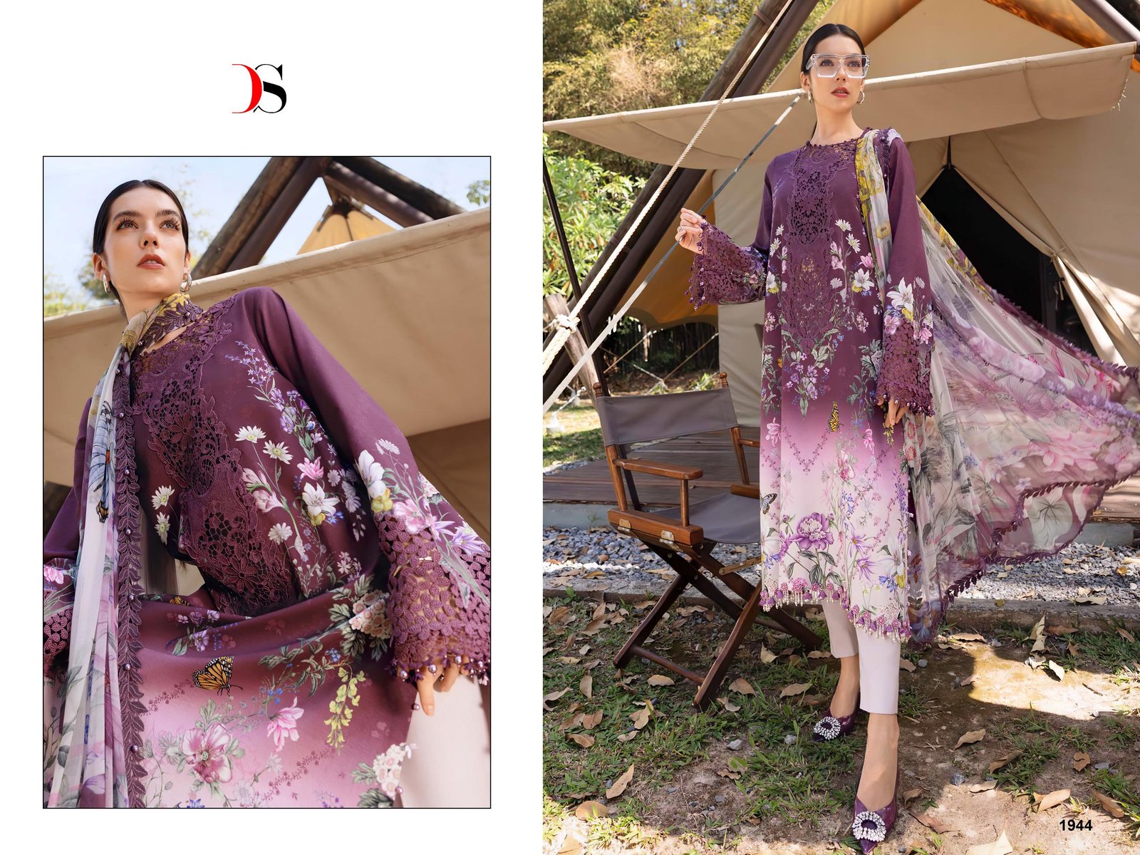 MARIA B MPRINT 6 DEEPSY SUITS(Chiffon Dupatta) - Image 10