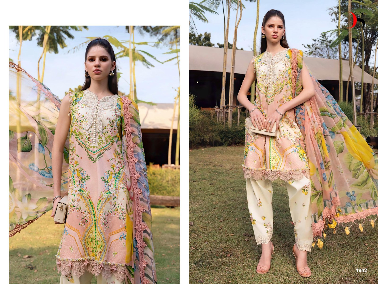 MARIA B MPRINT 6 DEEPSY SUITS(Chiffon Dupatta) - Image 13