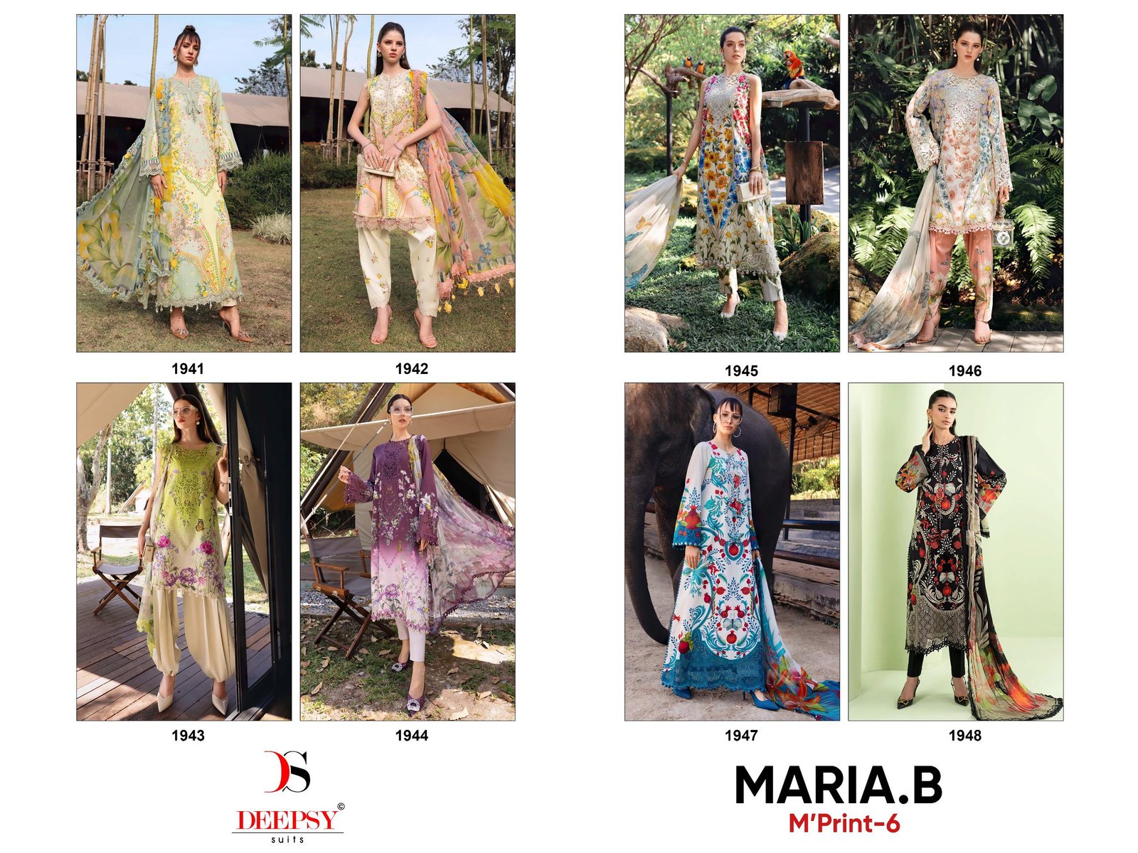 MARIA B MPRINT 6 DEEPSY SUITS(Chiffon Dupatta) - Image 16