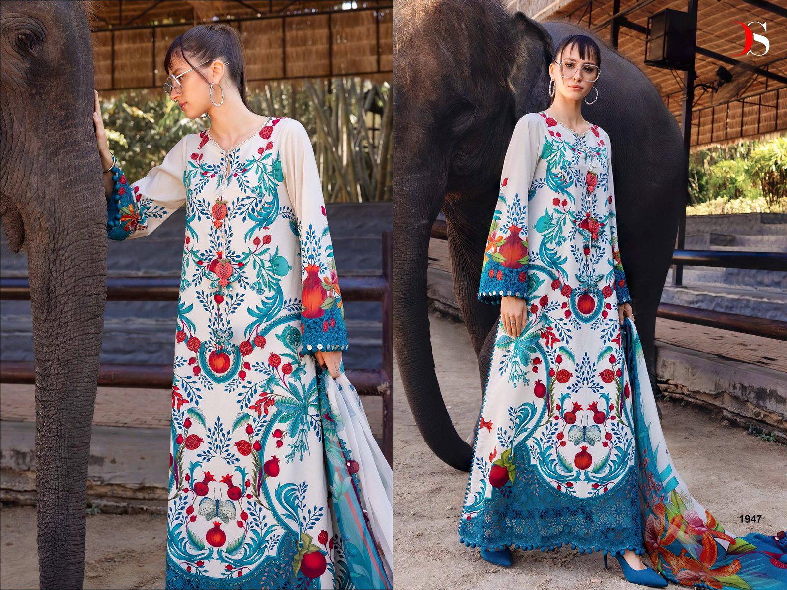 MARIA B MPRINT 6 DEEPSY SUITS(Chiffon Dupatta) - Image 4