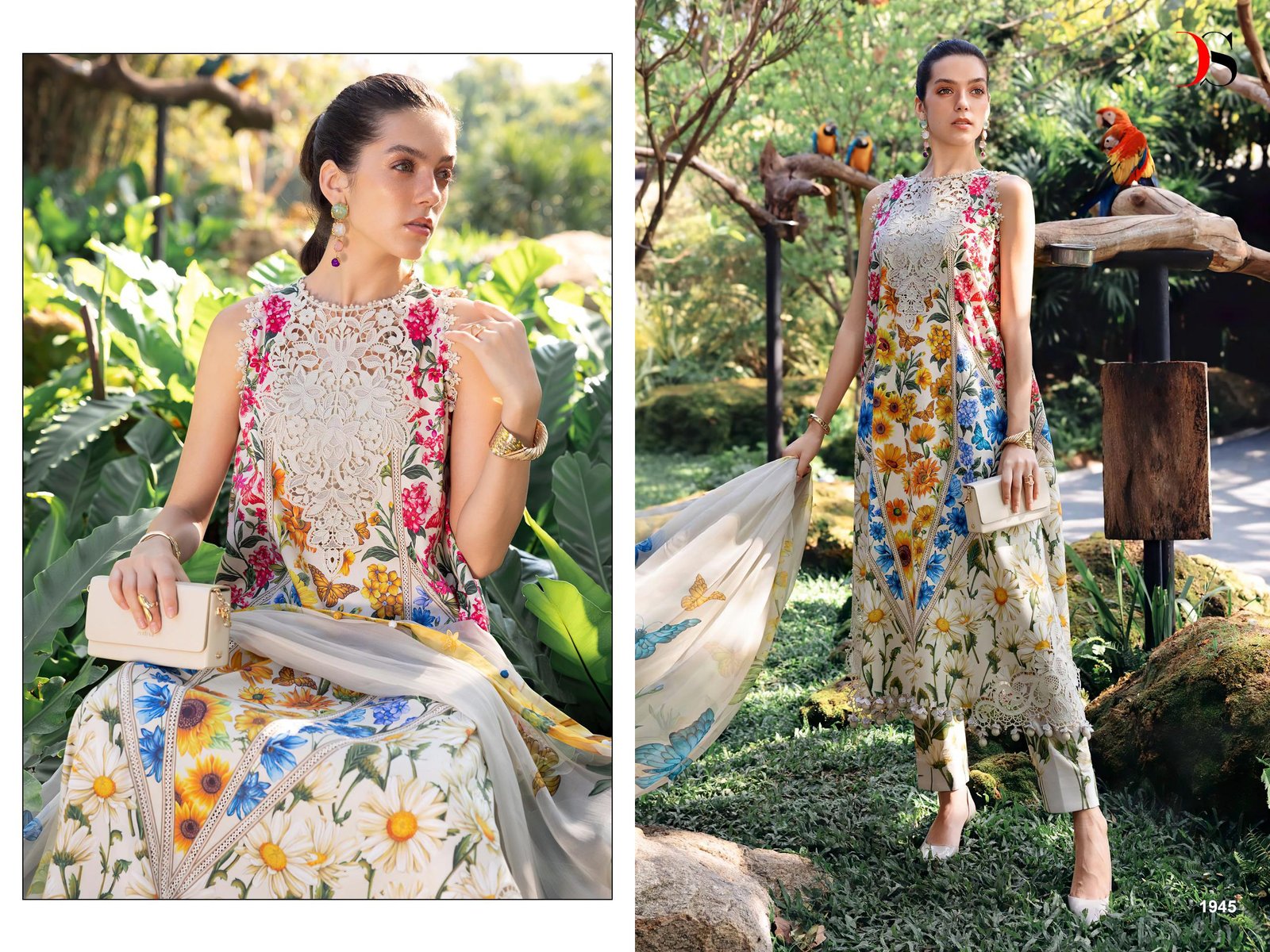 MARIA B MPRINT 6 DEEPSY SUITS(Chiffon Dupatta) - Image 8
