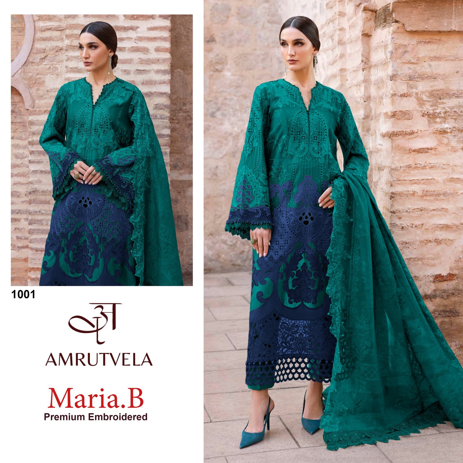 MARIA B PREMIUM EMBROIDERED AMRUTVELA (cotton Dupatta) - Image 4