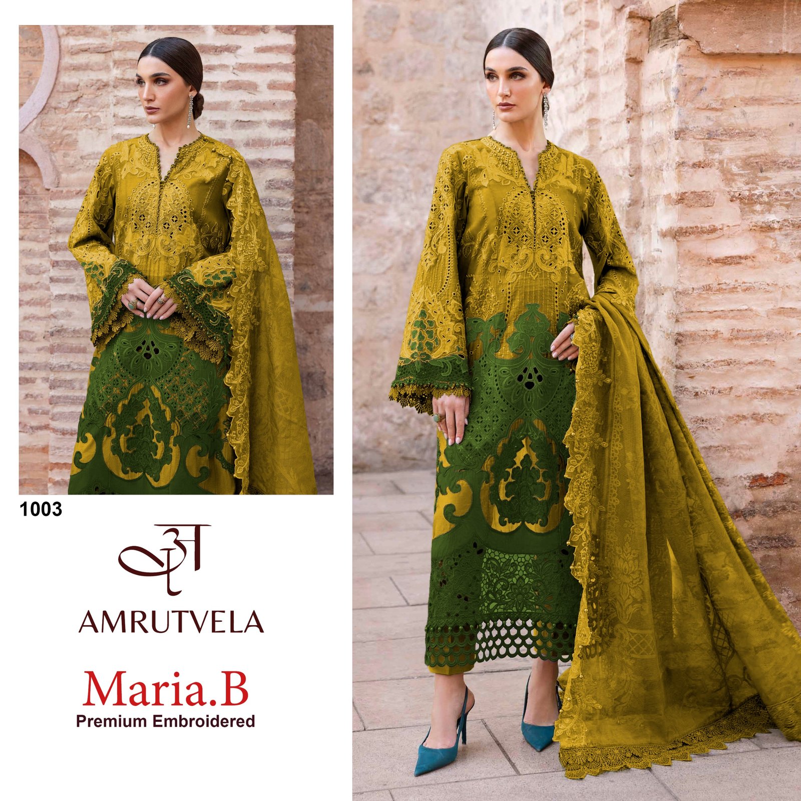 MARIA B PREMIUM EMBROIDERED AMRUTVELA (cotton Dupatta) - Image 5