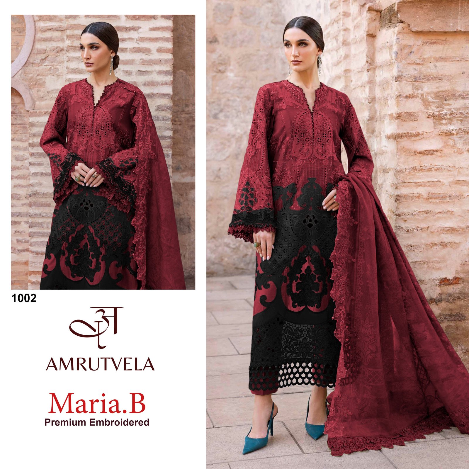 MARIA B PREMIUM EMBROIDERED AMRUTVELA (cotton Dupatta) - Image 7