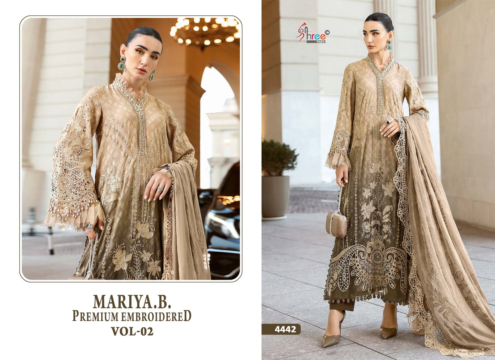 MARIA B PREMIUM EMBROIDERED VOL 2 SHREE (Cotton Dupatta) - Image 4