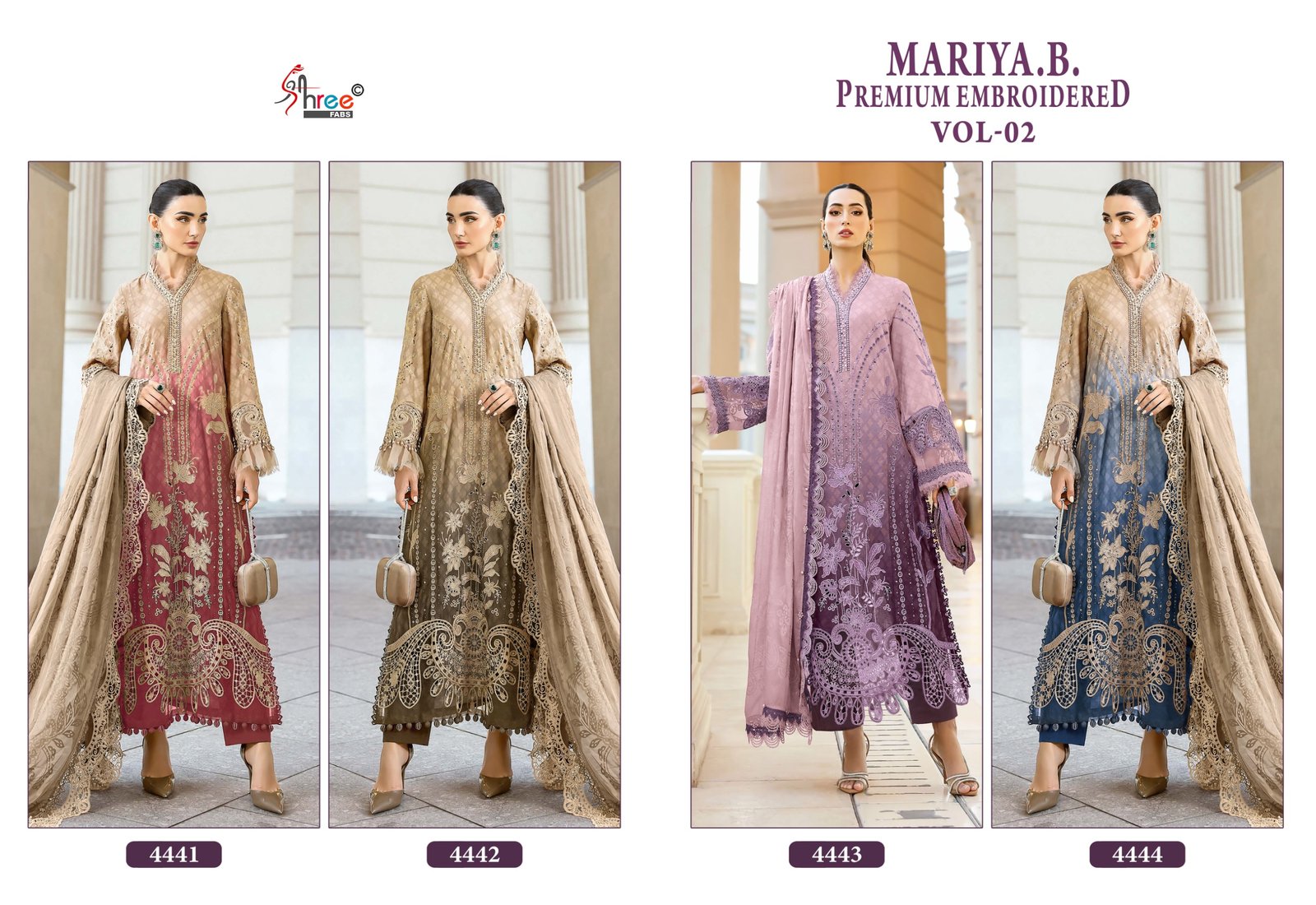 MARIA B PREMIUM EMBROIDERED VOL 2 SHREE (Cotton Dupatta) - Image 6