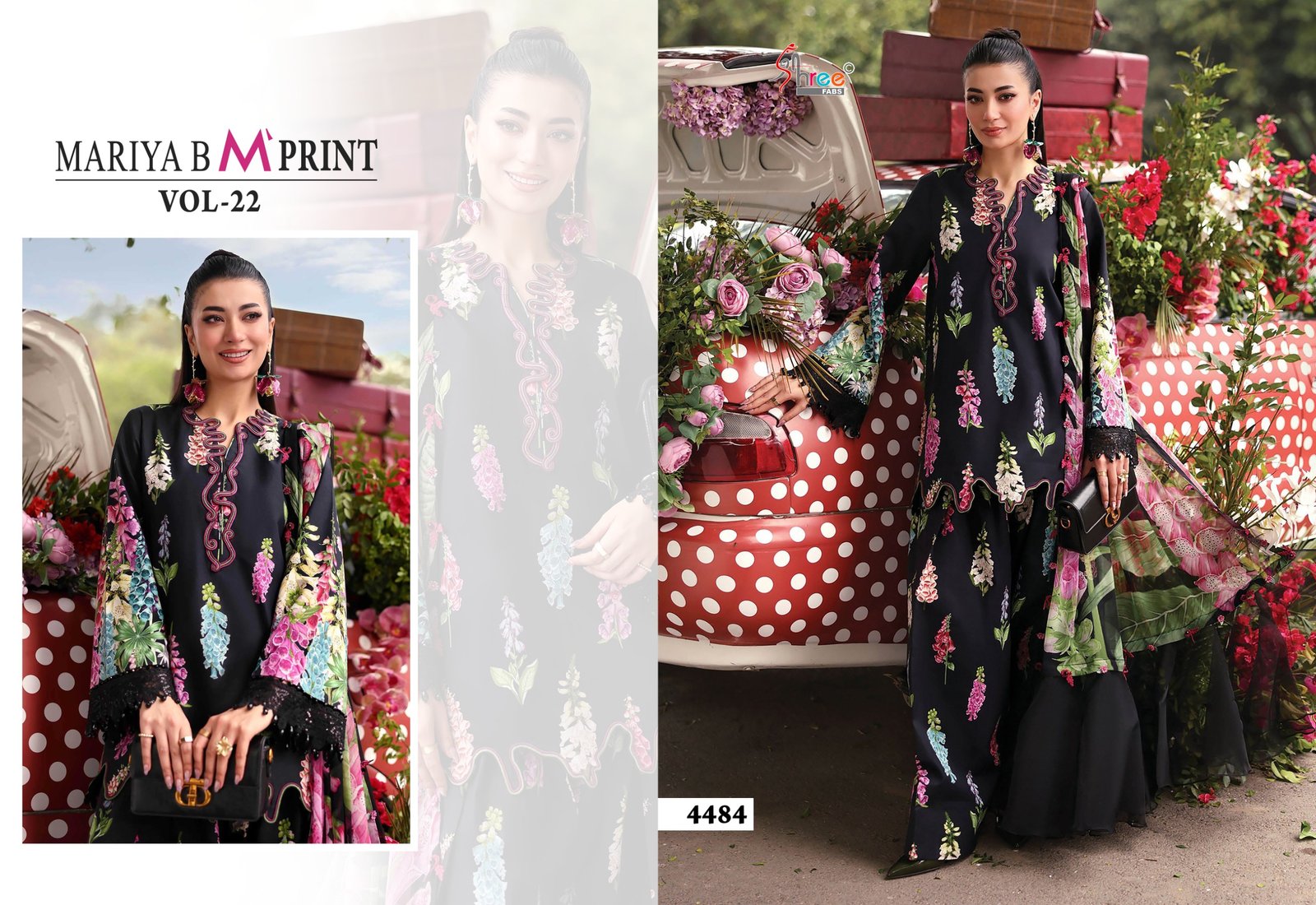 MARIYA B MPRINT VOL 22 SHREE (chiffon Dupatta) - Image 6
