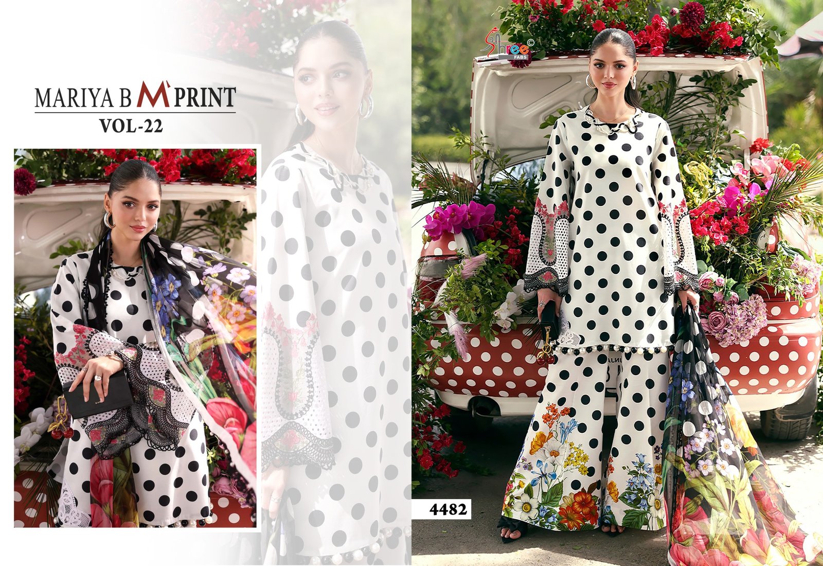 MARIYA B MPRINT VOL 22 SHREE (chiffon Dupatta) - Image 7
