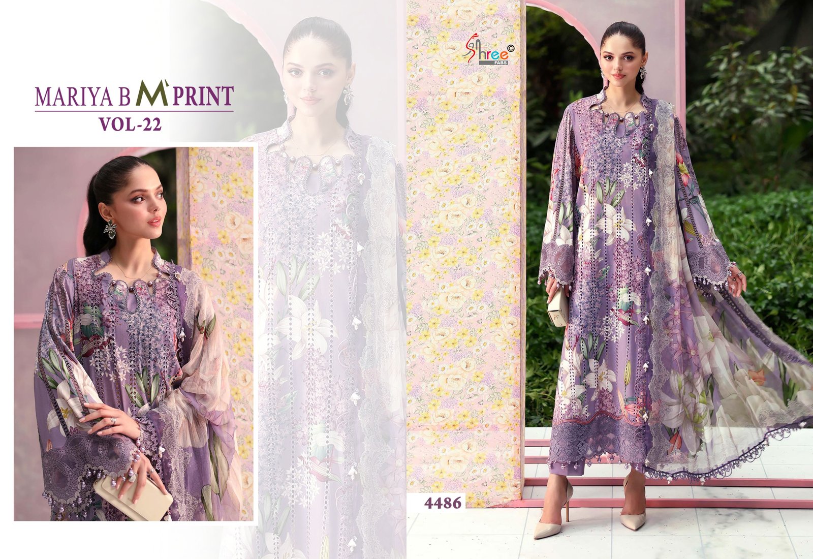 MARIYA B MPRINT VOL 22 SHREE (chiffon Dupatta) - Image 8