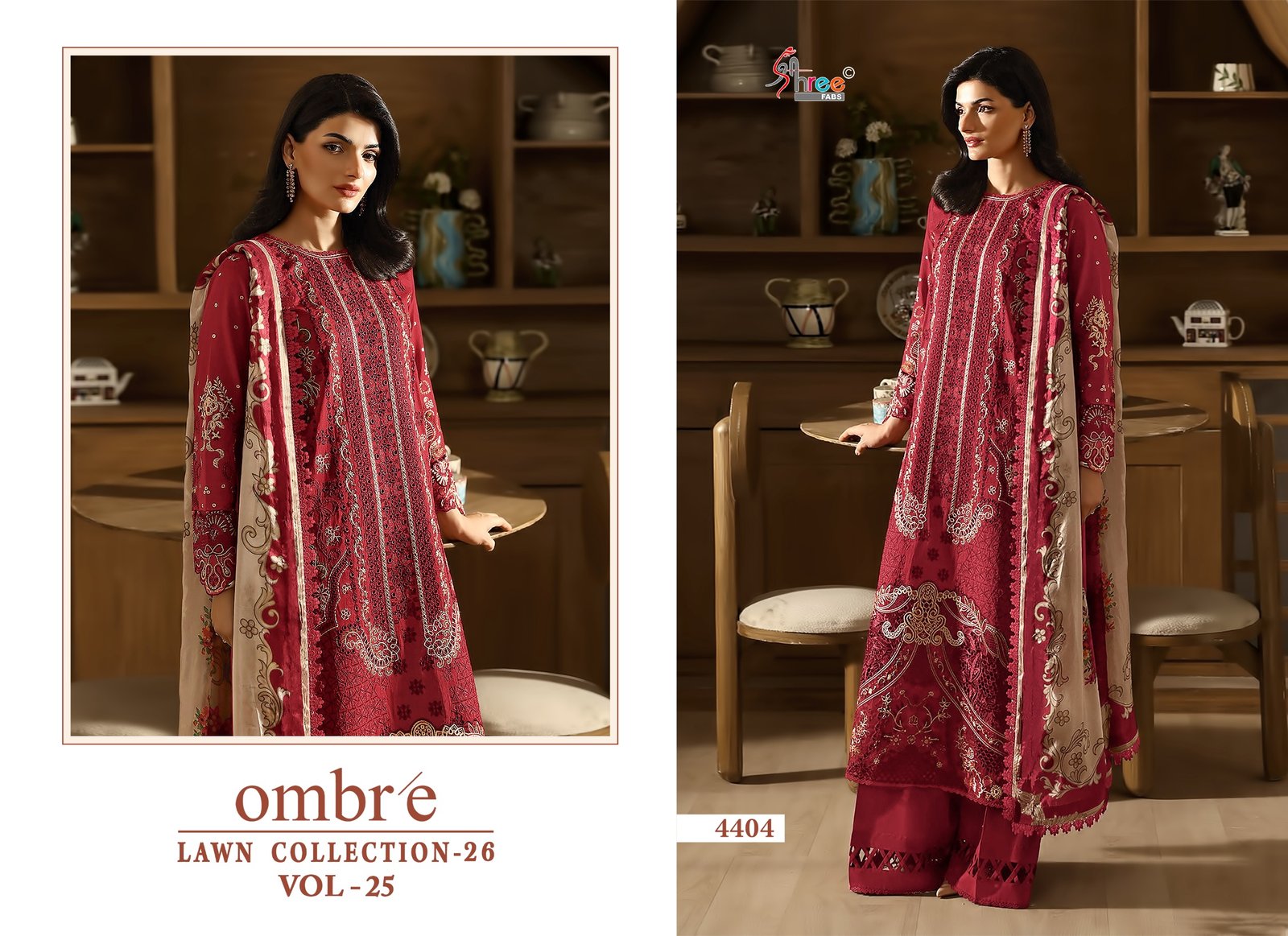OMBRE LAWN COLLECTION VOL 25 SHREE (cotton Dupatta) - Image 7