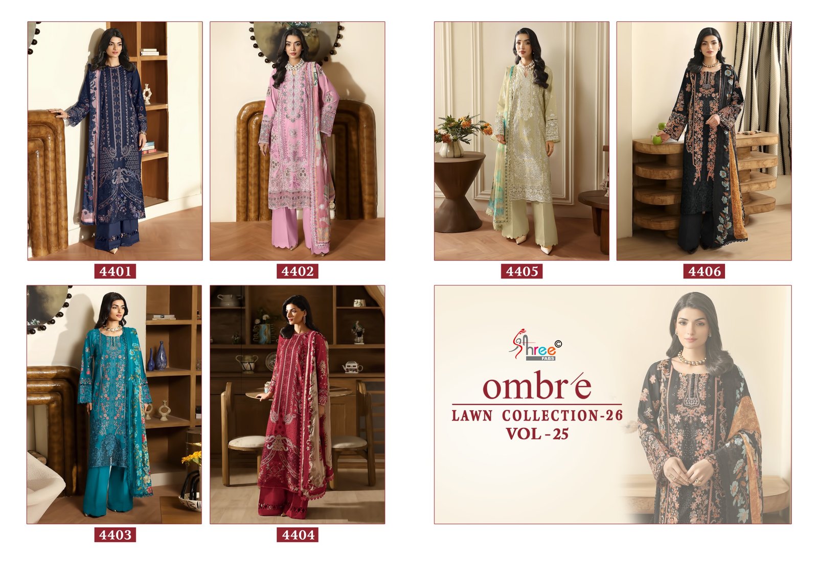 OMBRE LAWN COLLECTION VOL 25 SHREE (cotton Dupatta) - Image 8