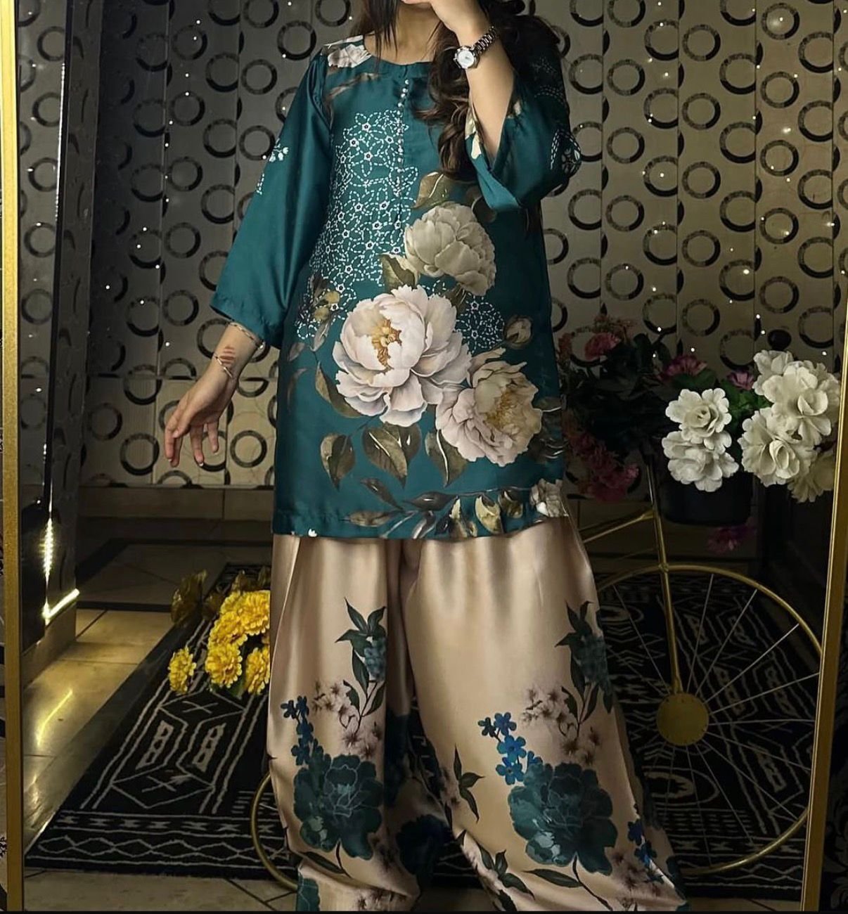SATIN CRAPE FARSHI SUITS - Image 13