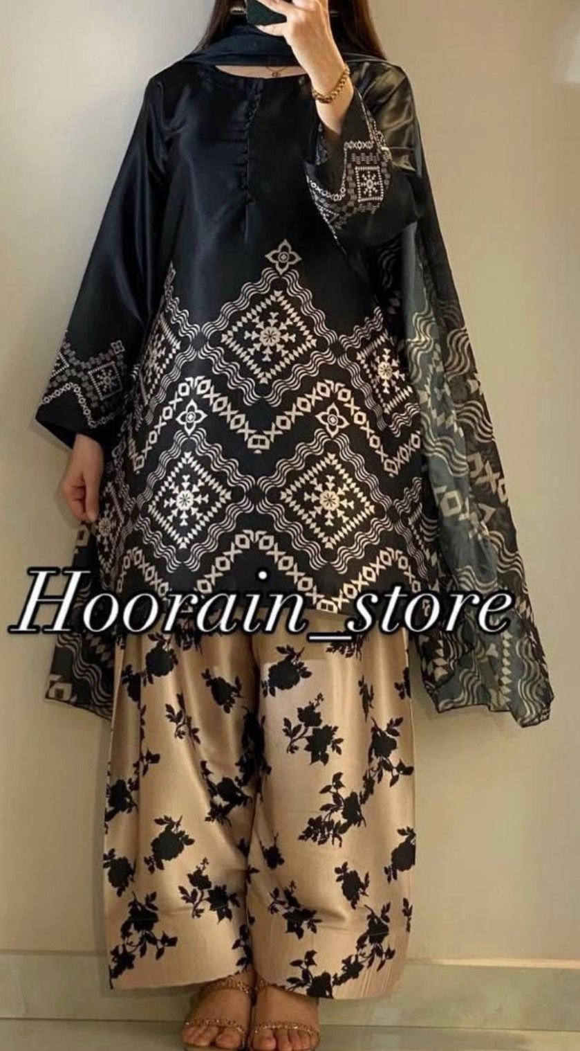 SATIN CRAPE FARSHI SUITS - Image 14