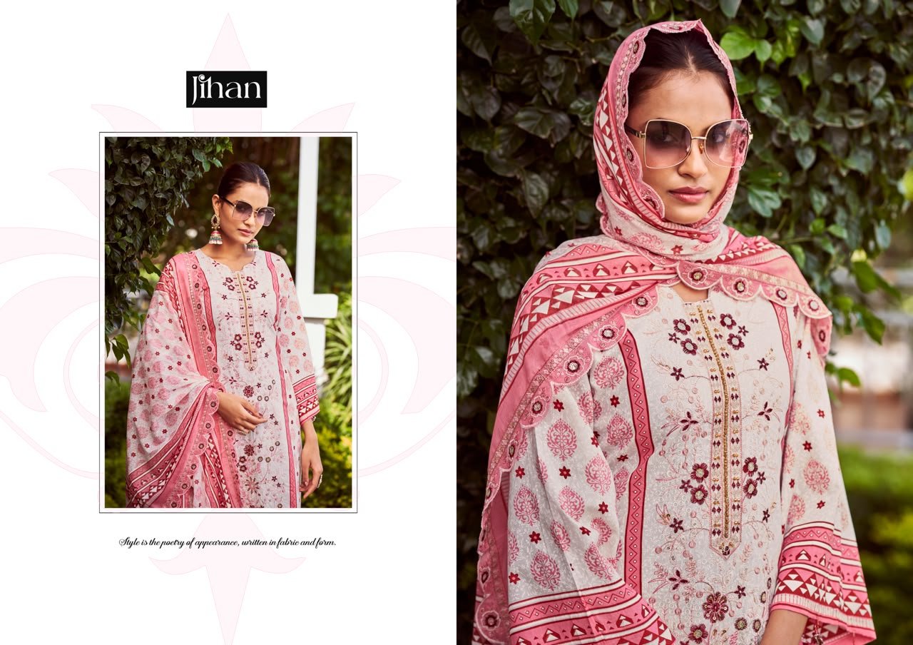 BIN SAEED LAWN COLLECTION VOL 22 JIHAN (cotton Dupatta) - Image 4