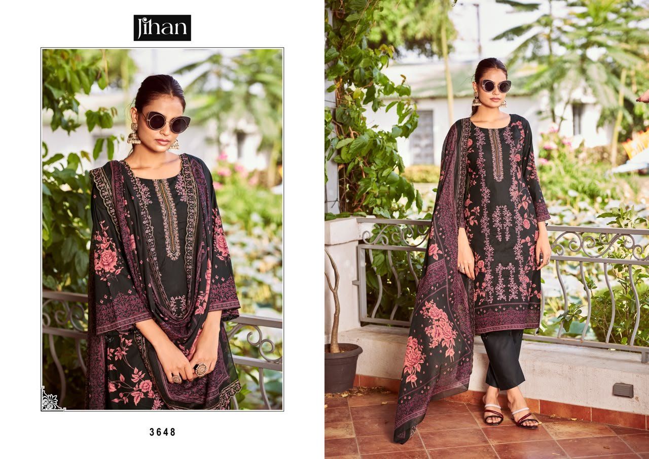 BIN SAEED LAWN COLLECTION VOL 22 JIHAN (cotton Dupatta) - Image 5
