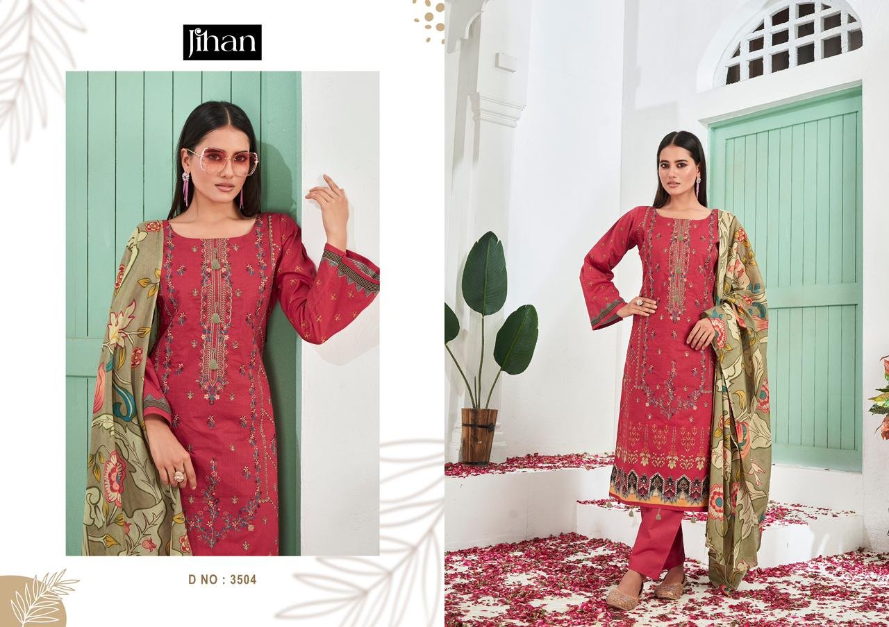 BIN SAEED REMIX VOL 4 LAWN JIHAN (cotton Dupatta) - Image 3