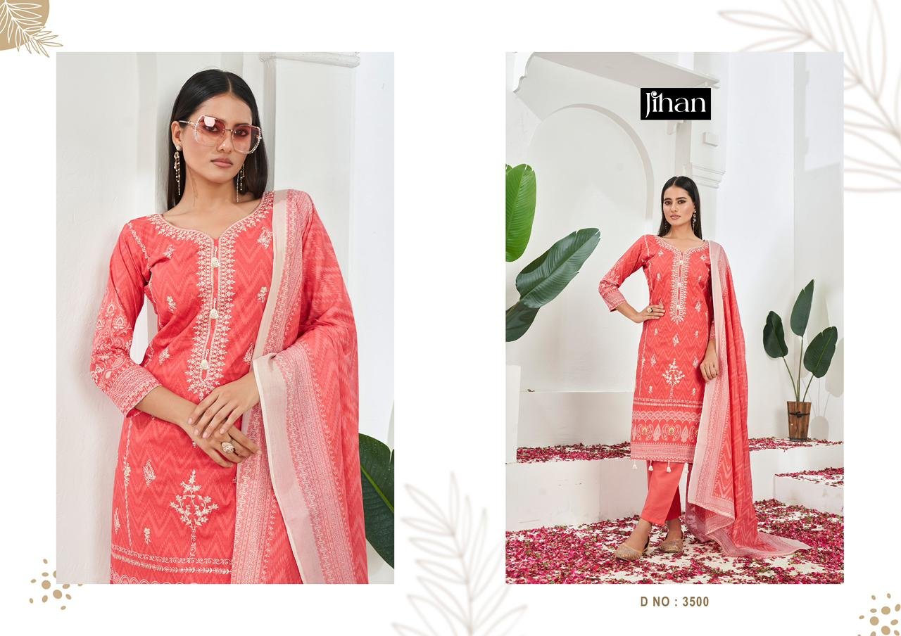BIN SAEED REMIX VOL 4 LAWN JIHAN (cotton Dupatta) - Image 4