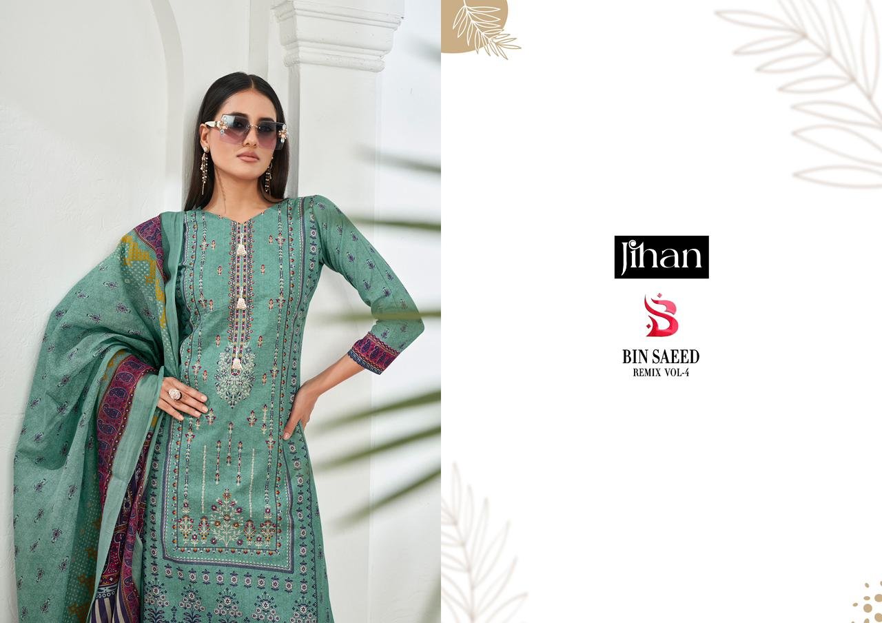 BIN SAEED REMIX VOL 4 LAWN JIHAN (cotton Dupatta) - Image 8